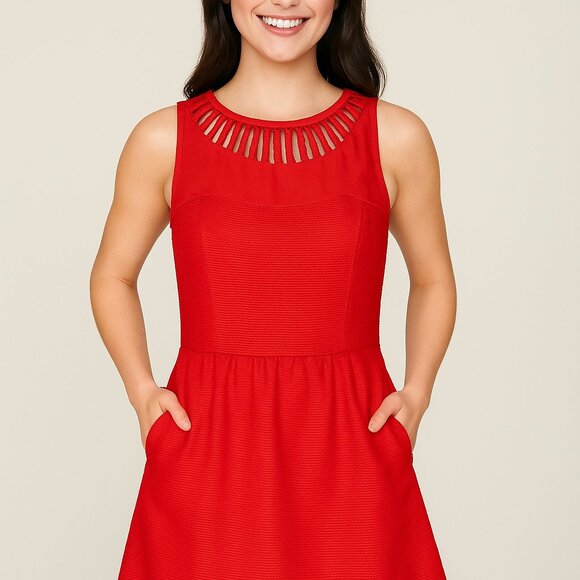 Anthropologie Maeve Red Dress -Size 2 - Picture 2 of 14